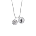 thumbnail image 2 of Delight Jewelry Silvertone XOXO - Round Seal Silvertone Script Initial Disc - Z - Charm Necklace, 20"+3", 2 of 4