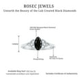 thumbnail image 5 of Rosec Jewels Lab Grown Black Diamond Marquise Engagement Ring with Celtic Knot - Black and White Diamond Ring - AAAA Grade, 10K Yellow Gold, US 10.00, 5 of 6