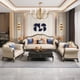 thumbnail image 2 of American high quality leather sofa combination light luxury style European solid wood carving sofa villa furniture My Lux Decor Round, 2 of 10