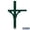 Green, variant on Salsbury  Deluxe Post 2 Sided - In-Ground Mounted - For - 3 Roadside Mailboxes - Silver