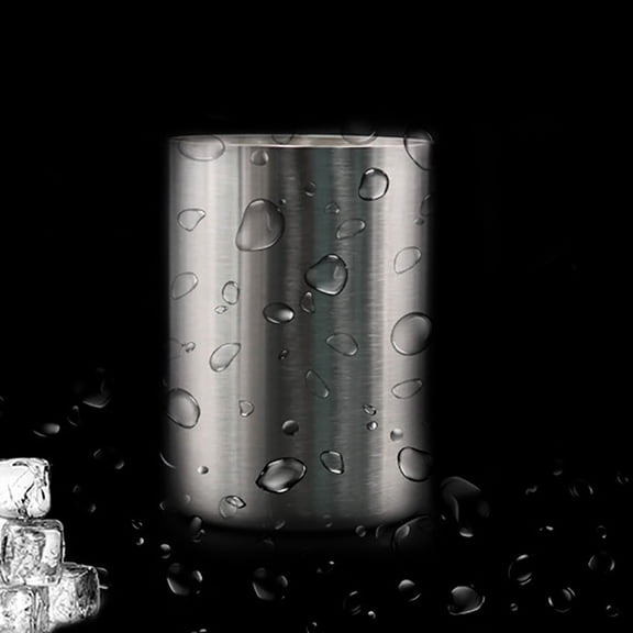 SLUOHZXI 1-pack Stainless steel cups ~ 300ML Metal Drinking Glasses for Bar, Home, Restaurant - BPA Free and Dishwasher safe