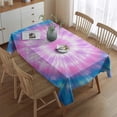 thumbnail image 2 of Colorful Tie Dye Mandala Pattern Rectangle Tablecloth 60"x84",Waterproof Polyester Rectangle Table Cloth, Wipeable Spillproof Polyester Tablecloth for Dining, Camping, Indoor and Outdoor, 2 of 5