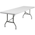 thumbnail image 1 of 30''W x 96''L Granite White Plastic Folding Table, 1 of 7