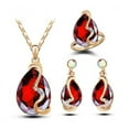 thumbnail image 2 of Crystal Earrings Necklace Ring Three-piece Set Suit, 2 of 2