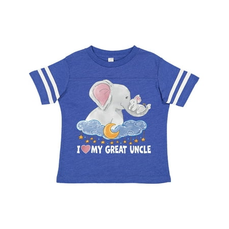

Inktastic I Love My Great Uncle Cute Elephants with Moon and Stars Gift Toddler Boy or Toddler Girl T-Shirt