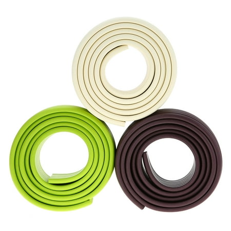 Furniture Stripping Prices 2M / 6.6ft Mutifunction Baby Bumper Strip Safety Edge Protection Bar Cushion Furniture Table with Double Sided Tap Green ()