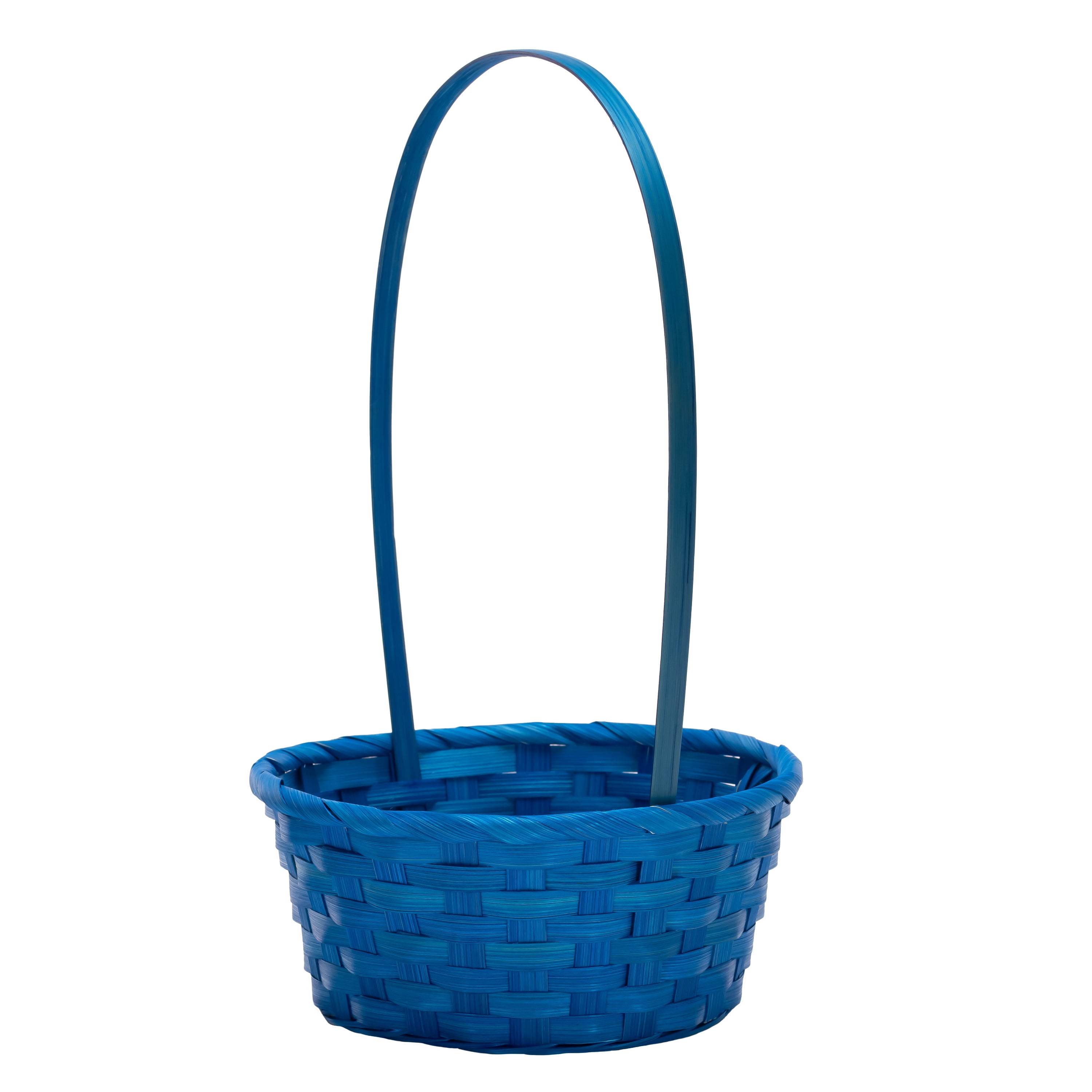 Way To Celebrate! Small Bamboo Easter Basket, Blue