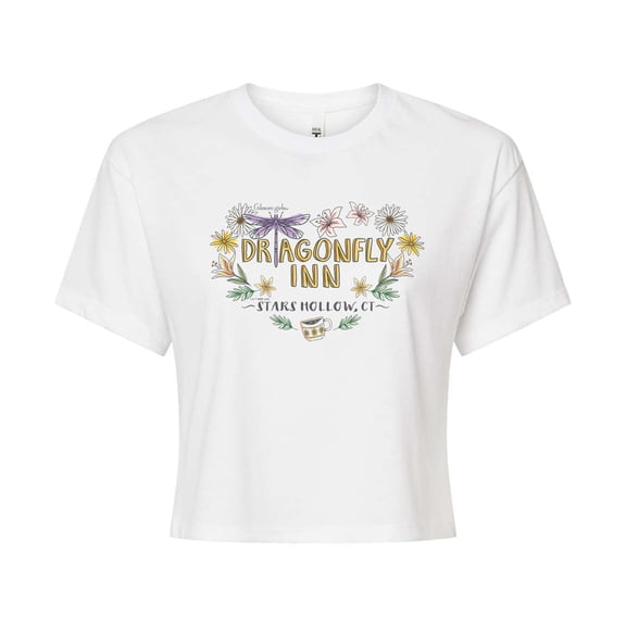 Gilmore Girls - Dragonfly Inn - Juniors Cropped Short Sleeve Graphic T-Shirt