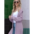 thumbnail image 3 of Women's Oversized Long Cardigan Sweaters Long Sleeve Split Open Front Drape Knit Duster Coat, 3 of 5