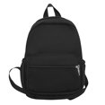 thumbnail image 1 of MesaSe Women Schoolbag Fashion Student Backpack Solid Color College Backpack (Black), 1 of 6