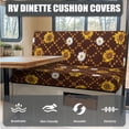thumbnail image 4 of XYZCANDO Sunflower Print 2 Sets RV Dinette Cushion Covers Comfortable Slipcover Stretch 2 Seat Sofa Chair Cover Furniture Easy to Install for RV Camper Car Bench 2 Backrest Covers & 2 Bench Covers, 4 of 6