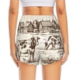 thumbnail image 3 of Picia Cows On The Farm Pattern Women's 2 in 1 Athletic Running Shorts High Waisted Workout Casual Gym Sweat Shorts with Comfy Liner Zipper Pockets-Large, 3 of 9