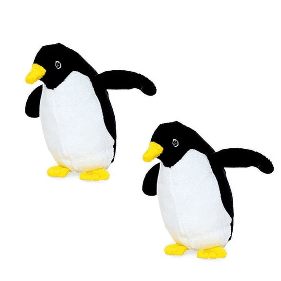 Mighty Jr Arctic Penguin Durable Plush Squeaky Dog Toy 2-Pack