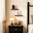 thumbnail image 5 of Mifurn 11.8'' Small Floating Shelves for Wall, Set of 2, Walnut, 5 of 7