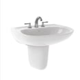 thumbnail image 2 of Toto LT242.8G#01 Prominence 26" Wall Mounted Bathroom Sink with 3 Faucet Holes Drilled, Overflow and CeFiONtect Ceramic Glaze, 2 of 2
