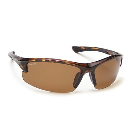 Coyote Eyewear TR-90 Polarized Sport Premium Sunglasses, Tortoise and Brown