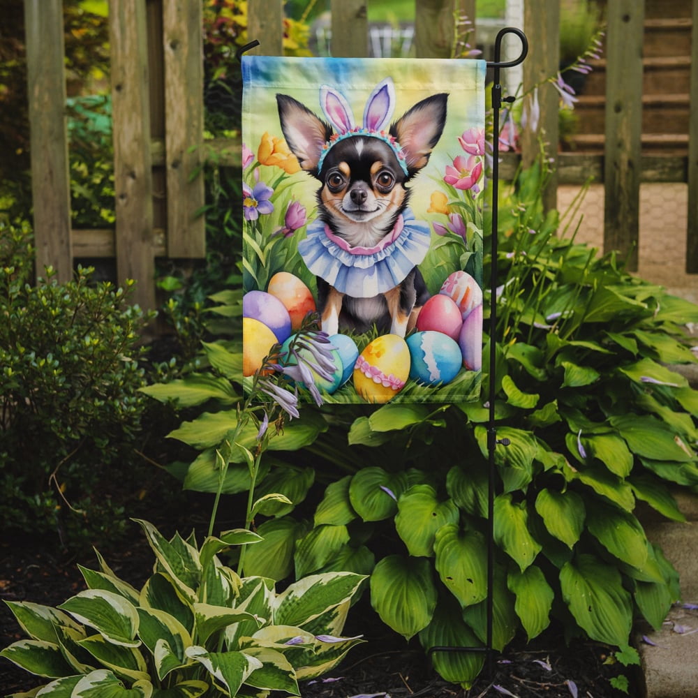 Chihuahua Easter Egg Hunt Garden Flag 11.25 in x 15.5 in