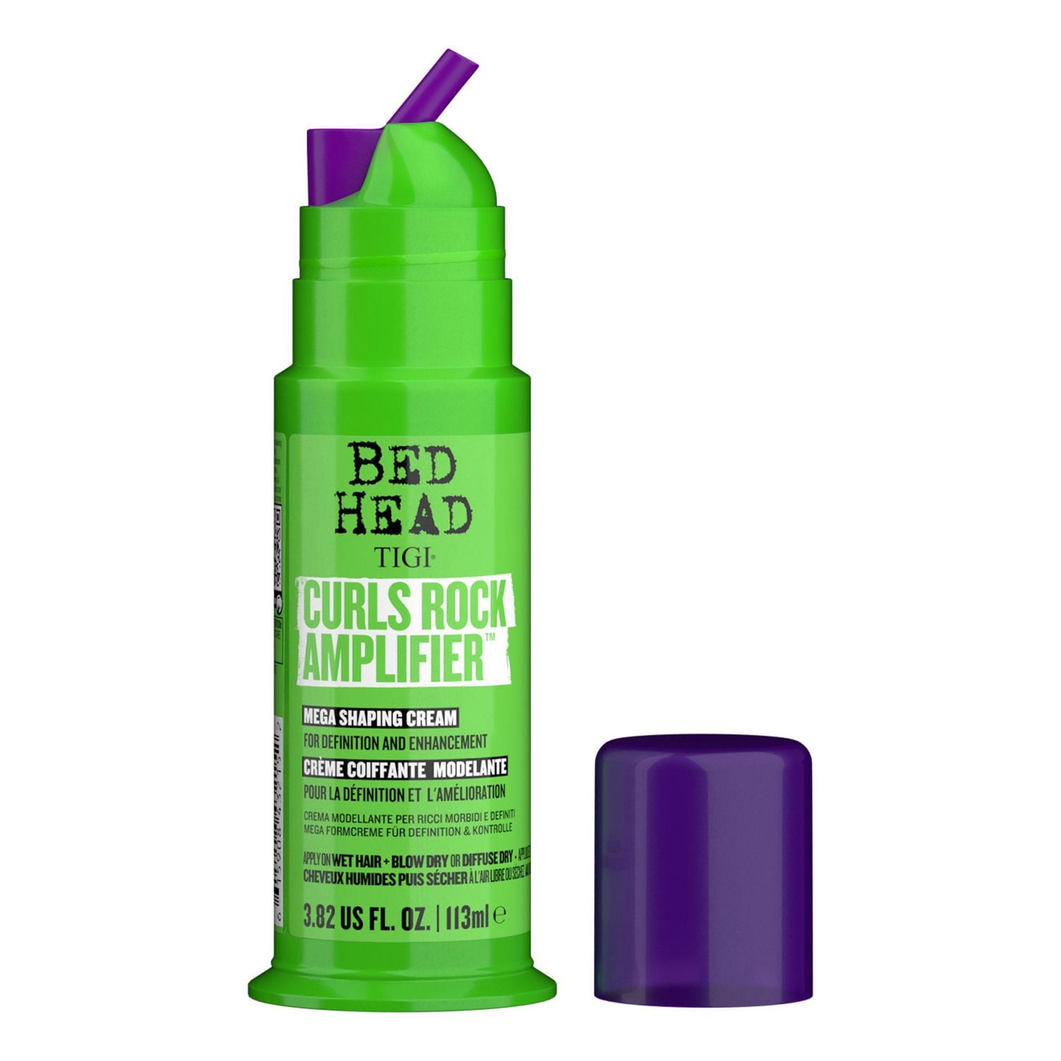 Bed Head by TIGI Curls Rock Amplifier Curly Hair Cream for Defined Curls 3.82 fl oz, Define and enhance curls and waves