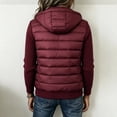 thumbnail image 5 of Luvrsol Winter Coats for Women Hooded Quilted Puffer Jacket Full Zip Warm Coat Outerwear, Wine S-2XL, 5 of 7
