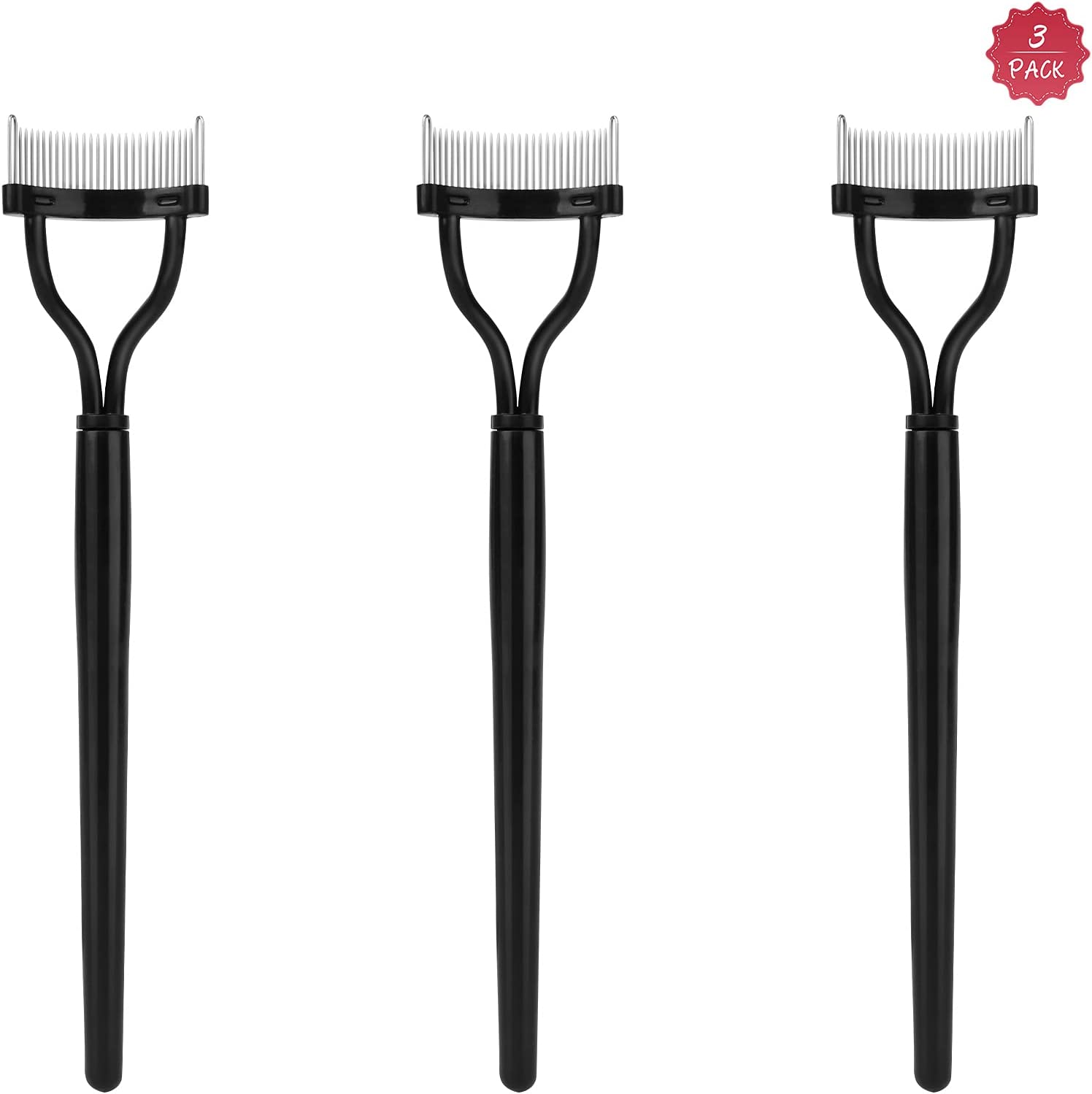 3Pcs Eyelash Combs, 5.51 Inch Eyelash Comb Curlers Makeup Eyelash Comb