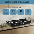 thumbnail image 3 of Techwood 1800W Double Burner Electric Hot Plate | Portable Induction Cooktop with Adjustable Temperature, Stay-Cool Handles & 7.5” Heating Surface, 3 of 7