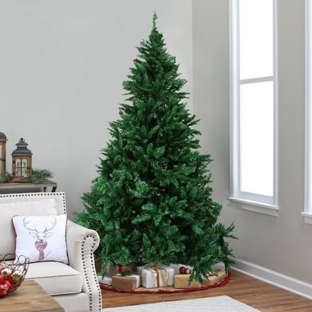 Kinbor 7' Premium Hinged Artificial Christmas Pine Tree with Solid Metal Base 1800 Tips Full Tree
