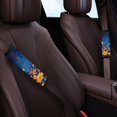thumbnail image 3 of Chririnla Car Seat Belt Pads Convenient Car Safety Belt Cover Polyester Soft, Suitable for Sedan Truck, Night Sky Chrysanthemum, 3 of 8