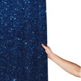 thumbnail image 3 of Shower Curtain, Sparkling Blue Glitter Waterproof Fabric Plastic Shower Curtain, Drying Fast Bathroom Curtain with 9 Buttonholes, Ruffle Shower Curtain 60x72in, 3 of 8