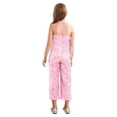 thumbnail image 2 of Doomiva Combinaison à Sequins pour Filles, Col Halter, Sans Manches, pour Danse Formelle, Rose 14, 2 of 7