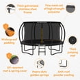 thumbnail image 4 of JUMPZYLLA Trampoline Outdoor with Enclosure and Ladder, ASTM, 14 ft, Black, 4 of 10