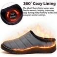 thumbnail image 4 of Knivor Unisex Scuff Slippers for Women Men Puffy Padded Upper Fleece Lined Water‑Resistant Winter House Shoes Non‑Slip Indoor Outdoor Slip‑On Slippers, 4 of 10