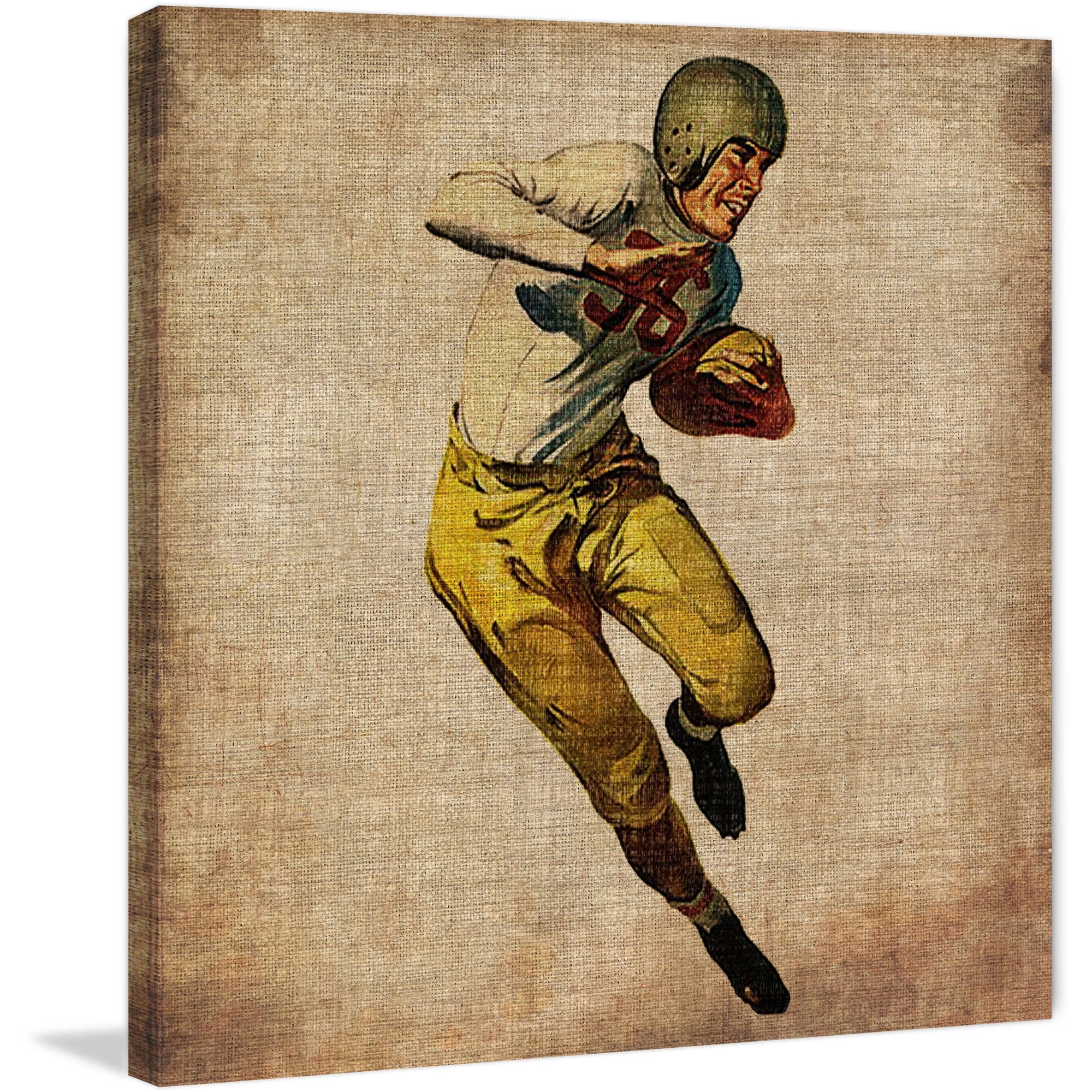 Marmont Hill "Vintage Football Carry" Painting Print on Wrapped Canvas