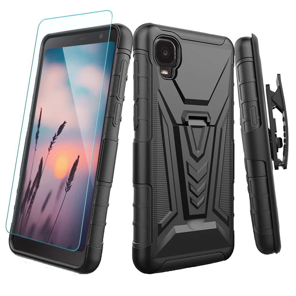 TJS Phone Case for Alcatel TCL A3 A509DL / A30, with Tempered Glass