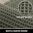 thumbnail image 3 of Upgraded Waffle Runner Rug Super Absorbent Bathroom Mats Non Slip Bath Rugs for Bathroom Floor Machine Washable Dry Fast Bathroom Rugs for Beside Tub, 24" x 72", Smokey Olive, 3 of 14