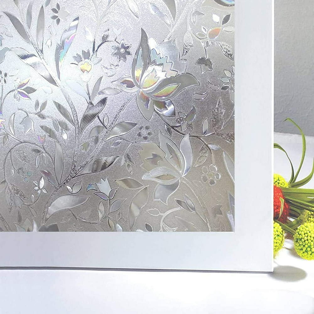 HONGGE 3D Static Glass Films Window Film Decorative Pattern Design