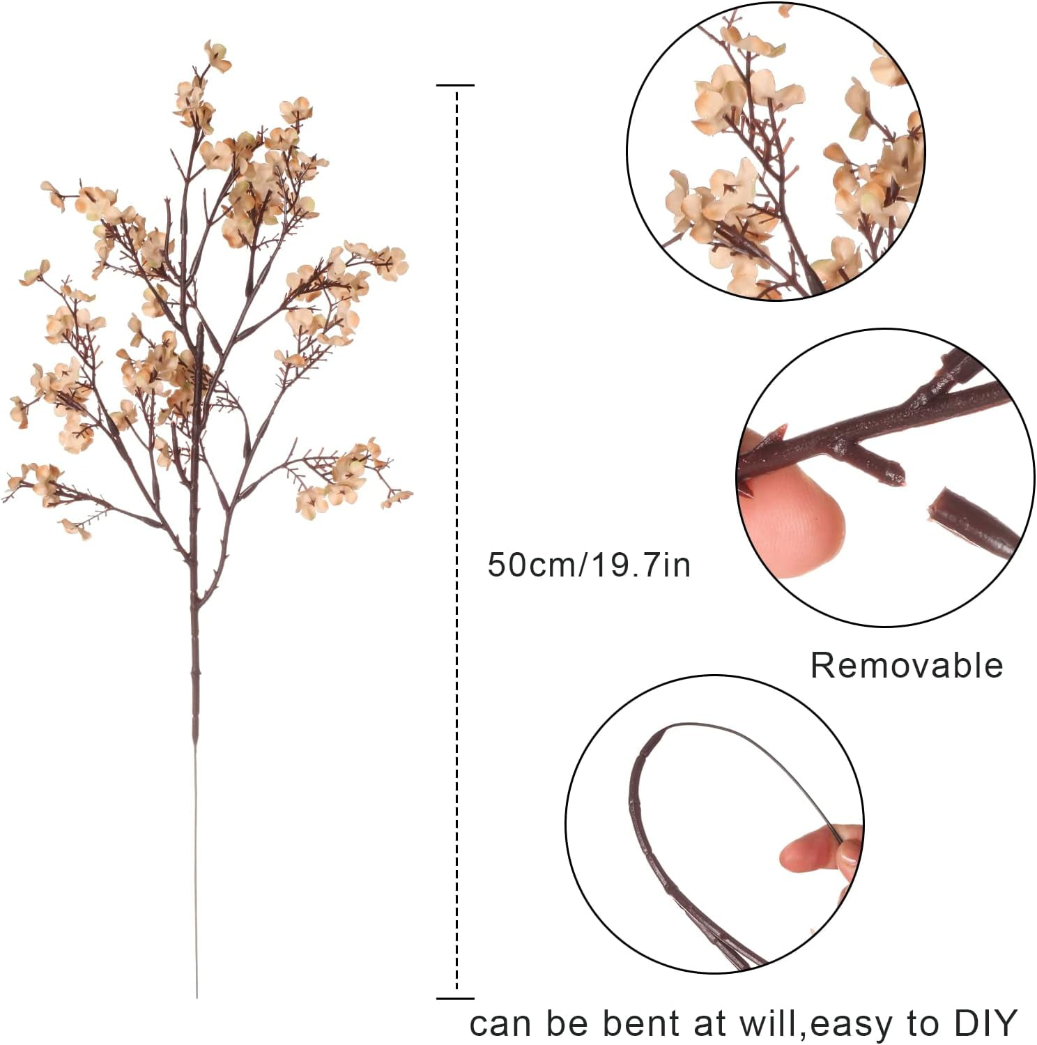 Babys Breath Artificial Flowers Bulk Real Touch Flowers Fake Silk Flowers Bulk for Home Decoration Kitchen Fall Indoor Bouquet Floral Table Arrangement Centerpieces Festival Party Decor