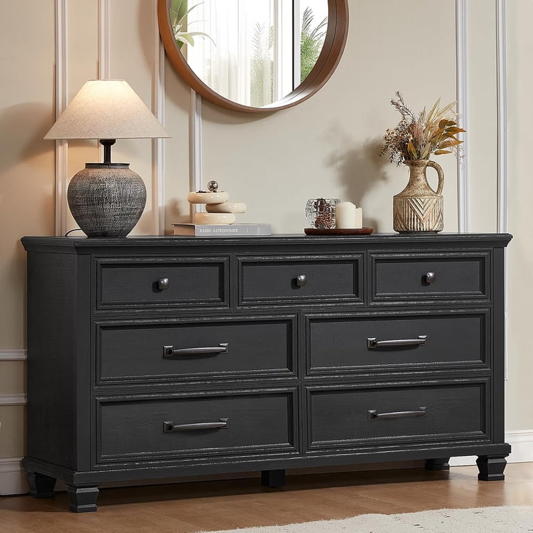 black dresser nightstand set Nightstands Set, 4 Pieces Bedroom Furniture Set, Wide 7 Drawer Dresser, Tall 5 Drawer Dresser and 2 Drawer with Charger, bloggernewness so just lay on Women's Clothing Size:US 18 (XL) Maje Ritie Tie-Dye Long-Sleeve