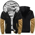 thumbnail image 2 of BadyminCSL Men Plus Size Sherpa Lined Fleece Hoodie Jacket Zipper Hooded Winter Fuzzy Sherpa Lined Camouflage Jackets, 2 of 6