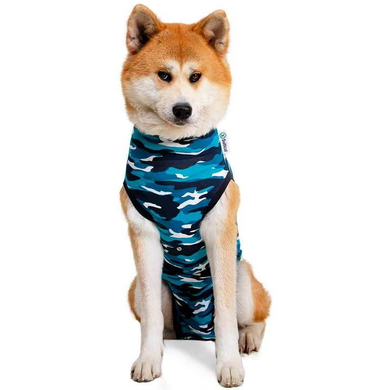Suitical Recovery Suit for Dogs | Spay and Neutering Dog Surgery Recovery  Suit for Male or Female | Soft Fabric for Skin Conditions | Large | Neck to  Tail 26.4”-29.9” | Blue Camouflage - Walmart.com