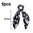 thumbnail image 2 of 6 Pcs Hair Scrunchies Chiffon Scarf Hair Ties Elastic Hair Bands, 2 of 6