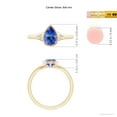 thumbnail image 5 of ANGARA Natural Pear-Shaped 1.1 ct Tanzanite Ring with Diamonds in 14K Yellow & Rose Gold for Women (Size-8x6mm) | December Birthstone, Anniversary, Jewelry Gift for Women | Natural Tanzanite Ring, 5 of 9