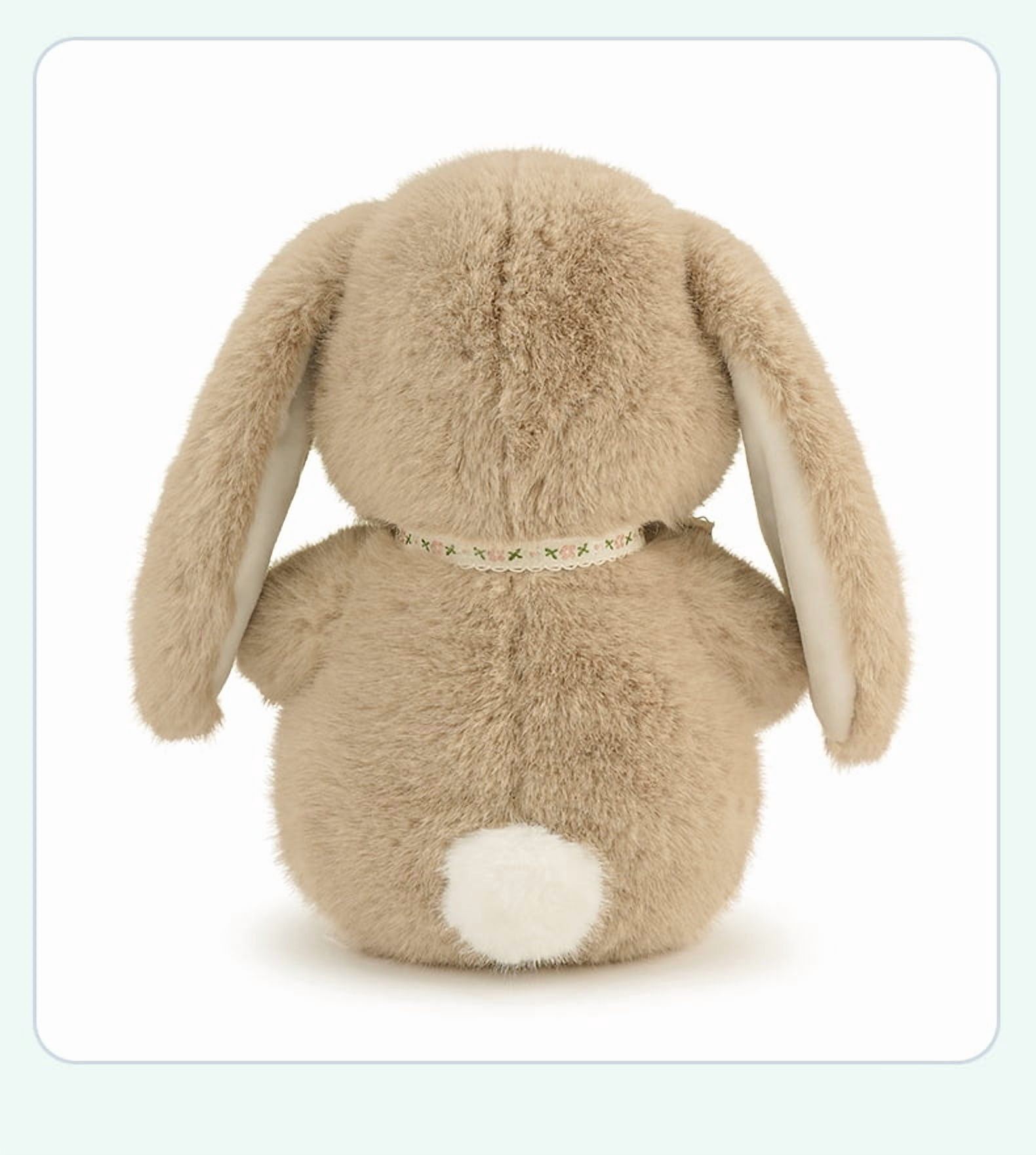 Cute Bunny Plush Toy, Soft Comfort Stuffed Animal Doll, Adorable Fluffy Rabbit Plushie for Girls, Cuddly Soothing Toy Birthday Gift for Friends and Loved Ones