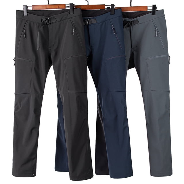 Pantalones de exterior Rush para hombre, de invierno, impermeables, resistentes al viento, de goma y terciopelo, cálidos, para exteriores, para montañismo