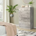 thumbnail image 2 of Spaco Modern Simple 6-Layer 7-Drawer Dresser, Drawer Cabinet with Gold Handle, Gray, 2 of 14