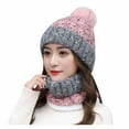 thumbnail image 6 of iHPH7 Winter Scarf Neck Warmer Hat Scarf Christmas Gifts Gorros De Frio Para Mujeres Windproof Scarf Hats Winter Accessories for Women Pink One Size, 6 of 6