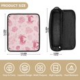 thumbnail image 4 of Hair Tool Organizer Bag with Heat Resistant Mat Removable Travel Storage Case for Hot Air Brushes Curling Irons Pink Line Art Sea Life Pattern, 4 of 8