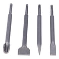 thumbnail image 2 of 4Pcs Drill Chisel Hammer 40Cr 250mm Tile Removal Concrete Grooving Tool Set Kit for SDS PLUS, 2 of 5