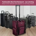 thumbnail image 4 of Byootique Rolling Makeup Train Case & Bag Kit Cosmetic Pouch Storage Side Pocket, Beet Red, 4 of 9