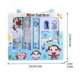 thumbnail image 3 of YIMWNYI 8-Piece Stationery Set, Pencil Case, Pencils, Ruler, Sharpener, Eraser, Notebook, Cute and Practical Design for Learning and Work, 3 of 5