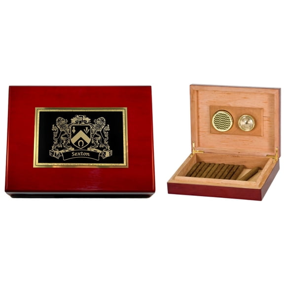 Sexton Irish Coat of Arms Humidor